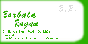 borbala rogan business card